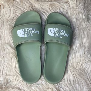 The North Face light forest green sandal slides size 8-9